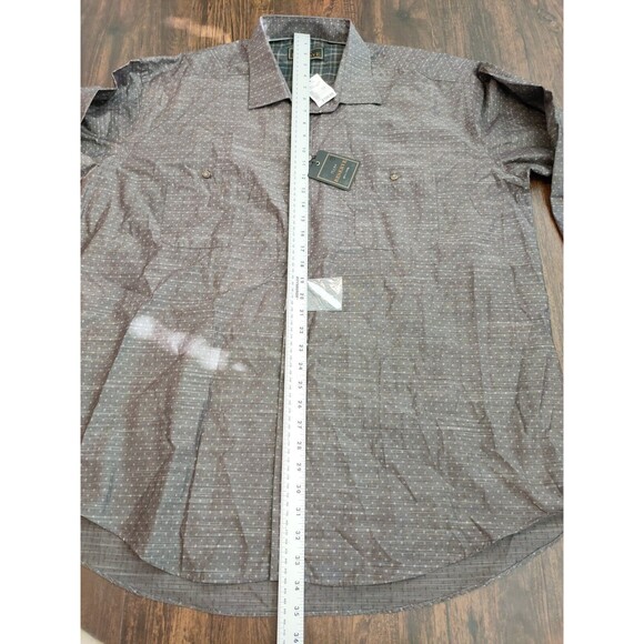 Jos A. Bank Reserve Shirt Mens 2X Big Button-Down Purple Traditional Fit Geometr - Picture 6 of 10